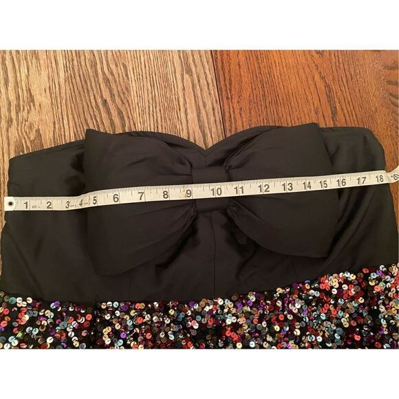 Anthropologie- Sequined Bow-Tie Mini Dress size 18w - Picture 9 of 11